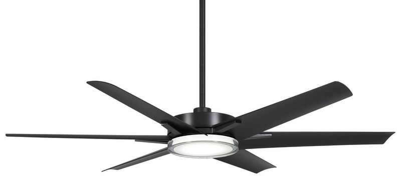 Deco 65" Outdoor LED Ceiling Fan in Coal