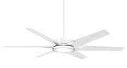 Deco 65" Outdoor LED Ceiling Fan in Flat White