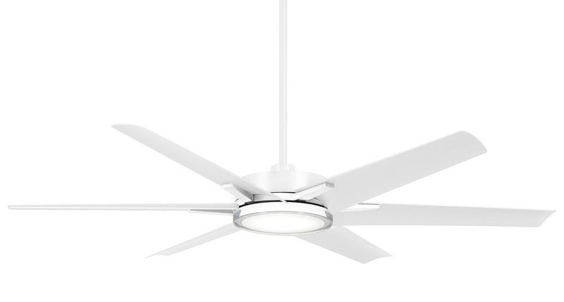 Deco 65" Outdoor LED Ceiling Fan in Flat White