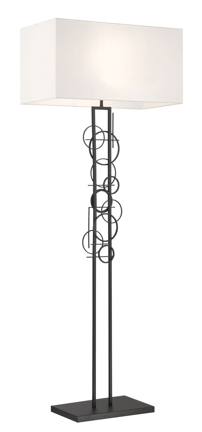P5137-066- Tempo 2-Light Floor Lamp in Sand Coal by George Kovacs