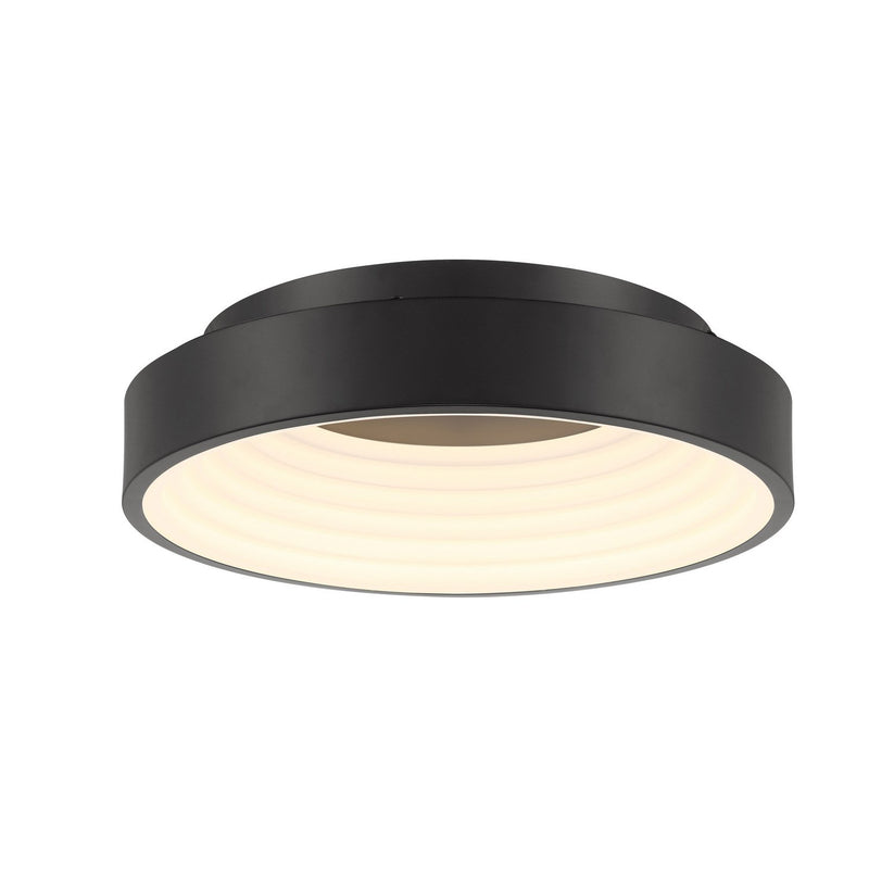 Conc 15" LED Flush Mount in Coal Black