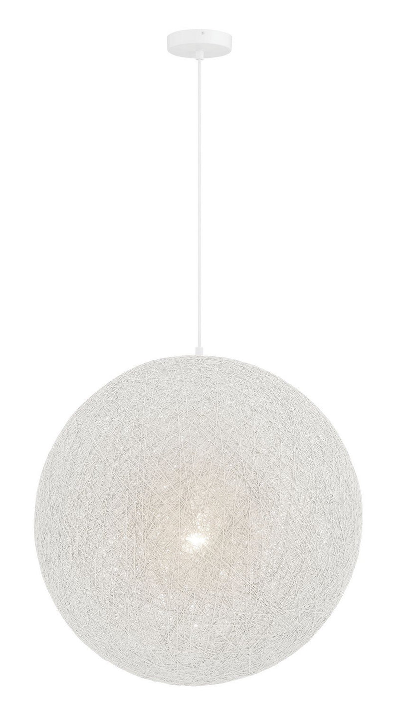 Entwined 24" Pendant in Matte White
