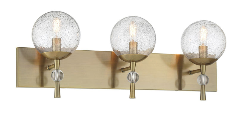 Populuxe 3-Light Bath Vanity Light in Oxidized Aged Brass
