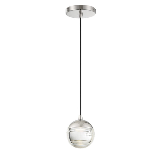 Hail Globe LED Mini Pendant in Polished Nickel