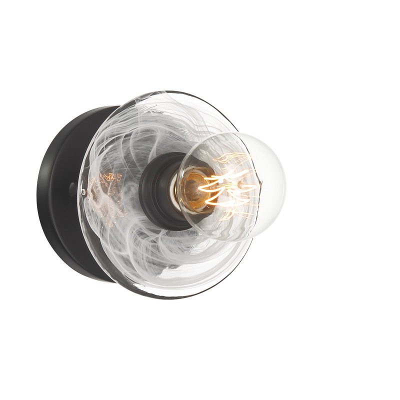 Vapors Bath Sconce in Coal Black