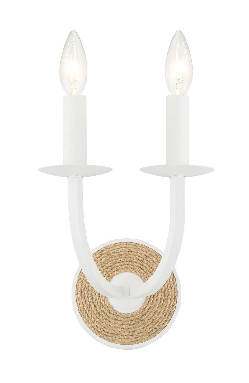 Lanton 2-Light Wall Sconce in Sand White