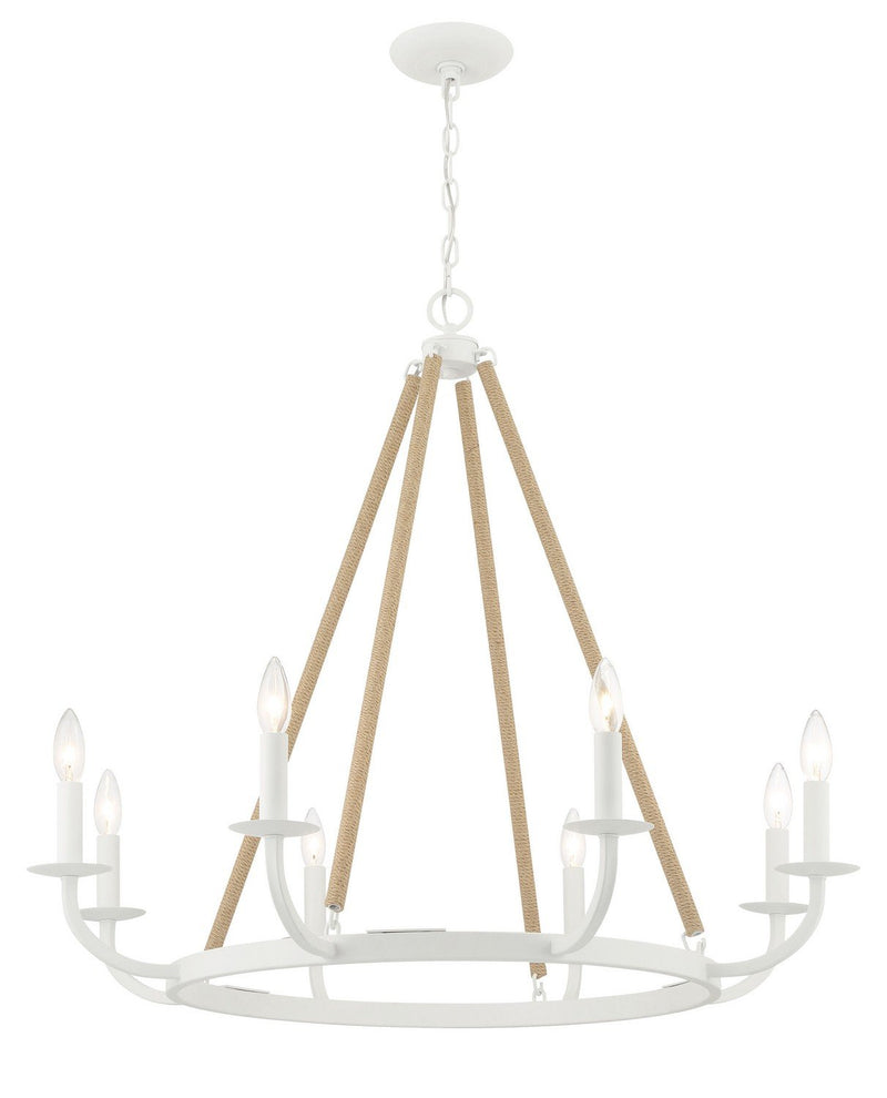 Lanton 8-Light Chandelier in Sand White