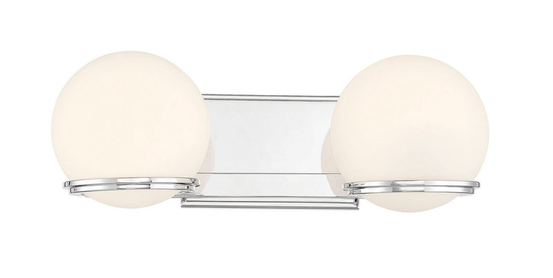 Hollywood Nights LED 2-Light Bath Vanity Light in Chrome