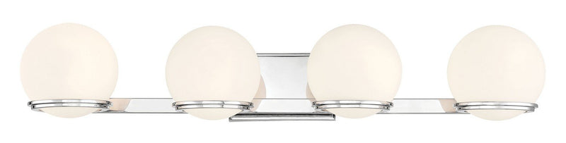 Hollywood Nights LED 4-Light Bath Vanity Light in Chrome