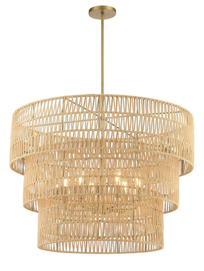 Bungalow Heaven 6-Light Pendant in Soft Brass