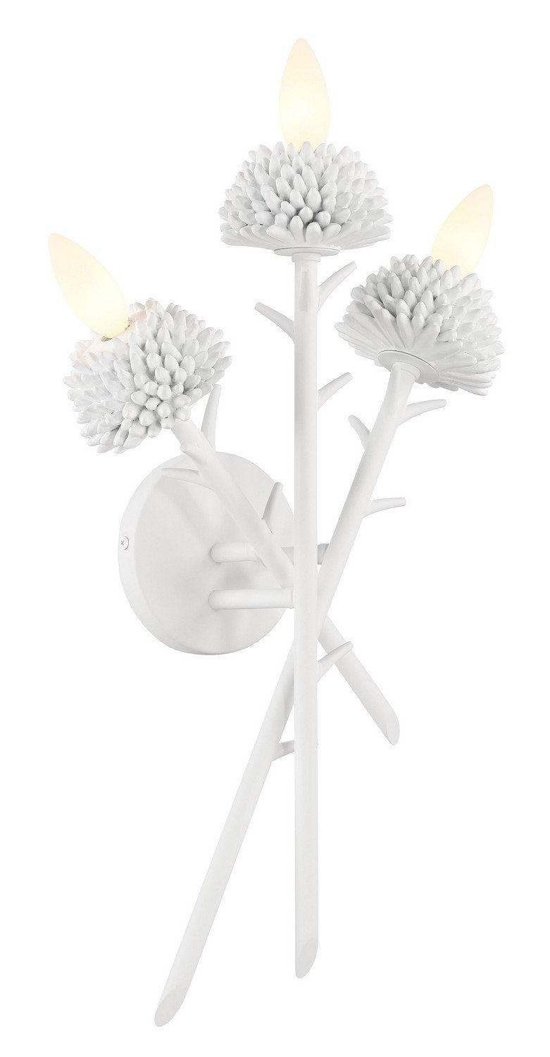 North Fork By Robin Baron 3-Light Wall Sconce in Sand White