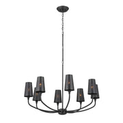 Adeena 8-Light Chandelier in Black