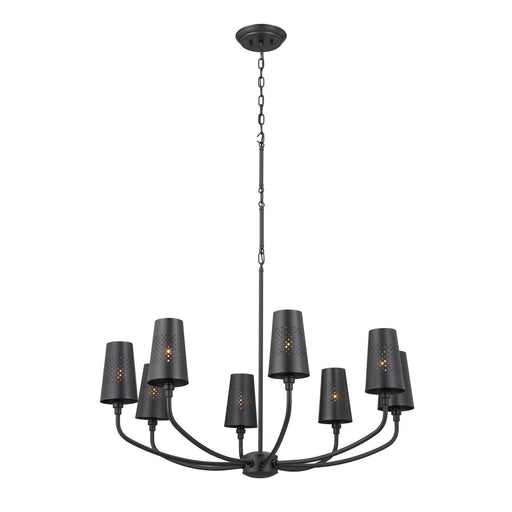 Adeena 8-Light Chandelier in Black