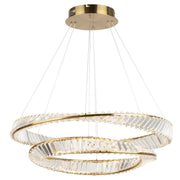 Stella 31.5" Multi-Tier LED Pendant in Brushed Brass