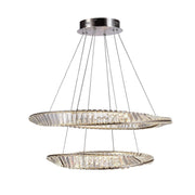 Stella 31.5" Multi-Tier LED Pendant in Satin Nickel