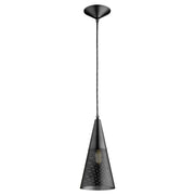 Mesh Cone Mini Pendant in Matte Black