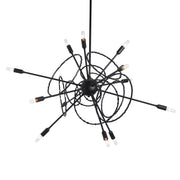 Olympus 12-Light 33" Starburst Chandelier in Black