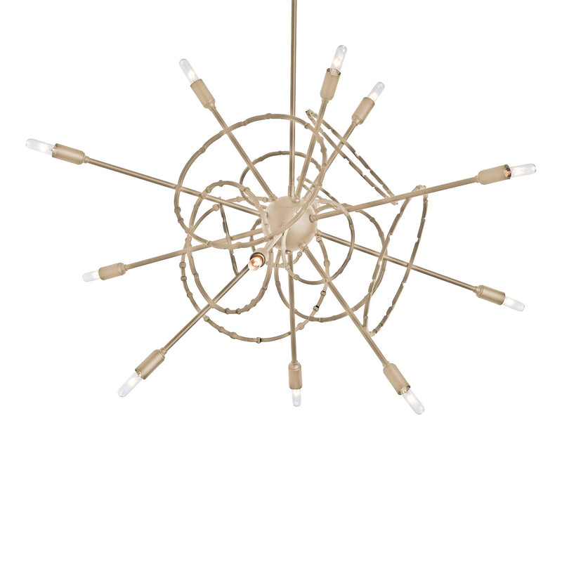 Olympus 12-Light 33" Starburst Chandelier in Soft Gold