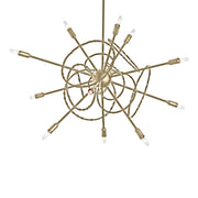 Olympus 12-Light 33" Starburst Chandelier in Modern Brass