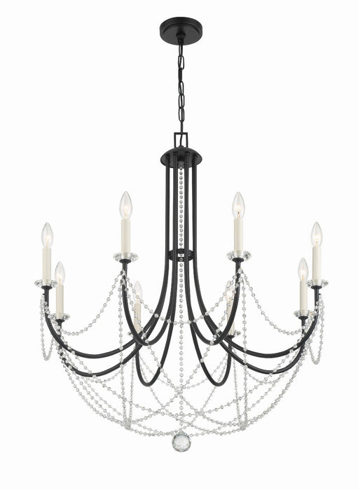 Delilah 8-Light Chandelier in Matte Black - Lamps Expo