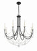 Delilah 8-Light Chandelier in Matte Black - Lamps Expo