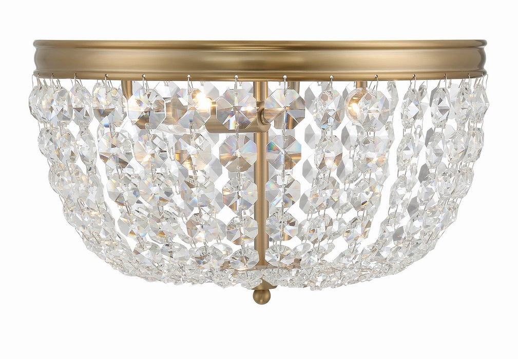 NOL-314-VG-CL-MWP- Nola 3-Light Ceiling Mount in Vibrant Gold by Crystorama