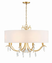 ROL-18808-GA- Rollins 8-Light Chandelier in Antique Gold by Crystorama