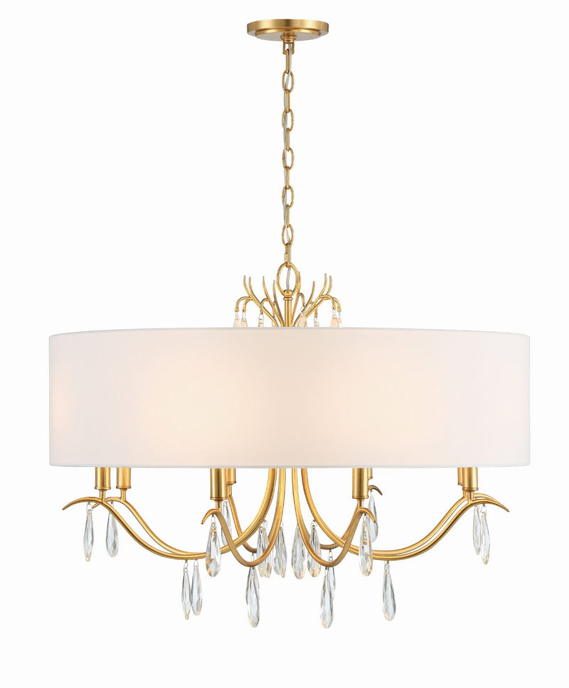 Rollins 8-Light Chandelier in Antique Gold - Lamps Expo