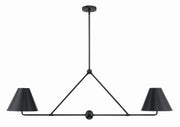 XAV-B9307-MK- Xavier 4-Light Chandelier in Matte Black by Crystorama