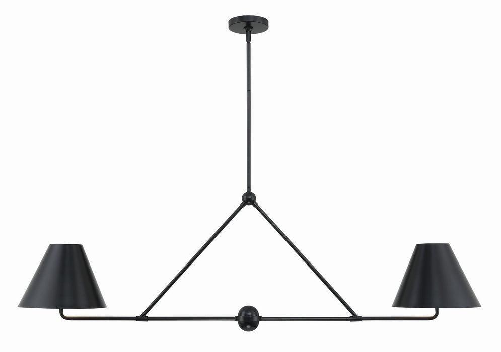 Xavier 4-Light Chandelier in Matte Black - Lamps Expo