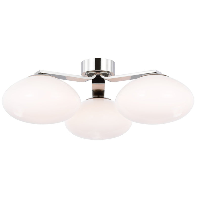 Marisol XL Triple Flush Mount in Polished Nickel