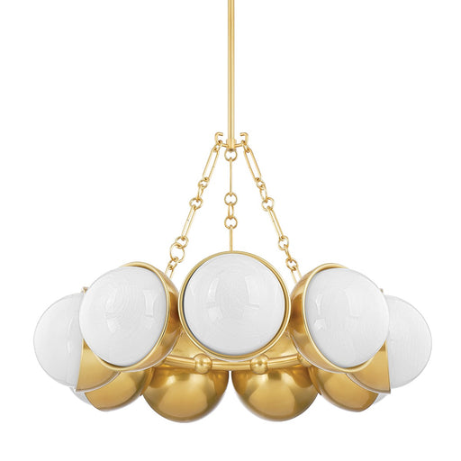 Althea 9-Light Chandelier in Vintage Polished Brass - Lamps Expo