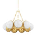 Althea 9-Light Chandelier in Vintage Polished Brass - Lamps Expo