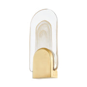 Morganite LED Wall Sconce in Vintage Brass - Lamps Expo