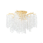Genoa 5-Light Semi-Flush Mount in Gold Leaf - Lamps Expo