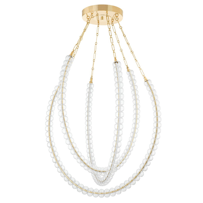 Celeste LED Chandelier in Vintage Brass - Lamps Expo