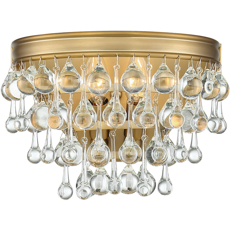Calypso 2 Light 10.75" Sconce in Vibrant Gold