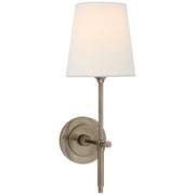 Bryant 14" Linen Shade Wall Sconce in Antique Nickel