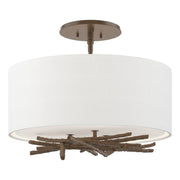 Brindille Semi-Flush in Bronze - 127660-SKT-05-SF1505 by Hubbardton Forge