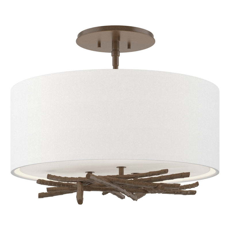 Brindille Semi-Flush in Bronze - 127660-SKT-05-SF1505 by Hubbardton Forge