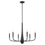 Deela 6-Light Chandelier in Black