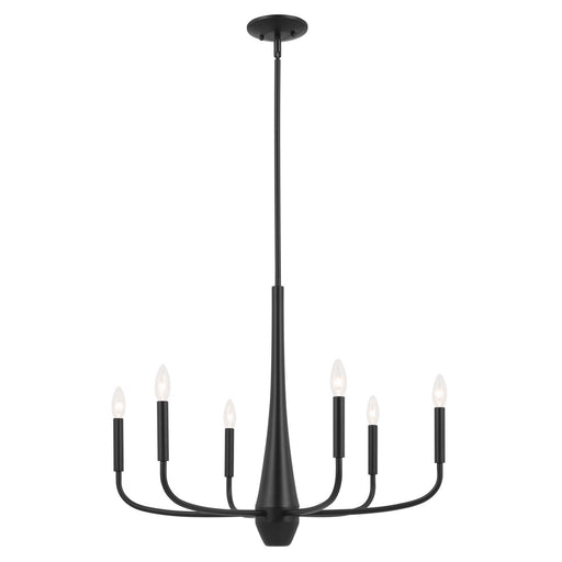 Deela 6-Light Chandelier in Black