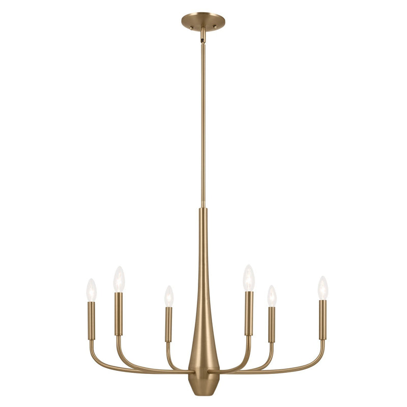 Deela 6-Light Chandelier in Champagne Bronze