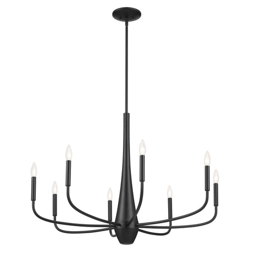 Deela 8-Light 36" Chandelier in Black