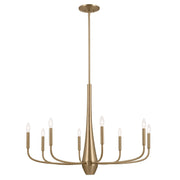 Deela 8-Light 36" Chandelier in Champagne Bronze