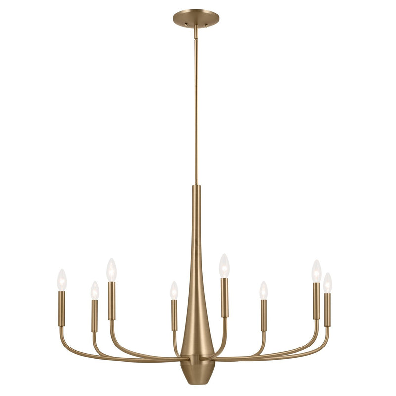 Deela 8-Light 36" Chandelier in Champagne Bronze