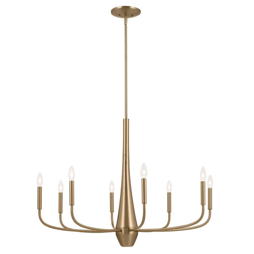 Deela 8-Light 36" Chandelier in Champagne Bronze