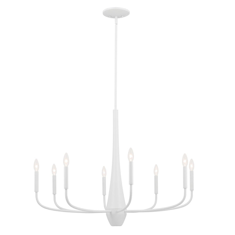 Deela 8-Light 36" Chandelier in White