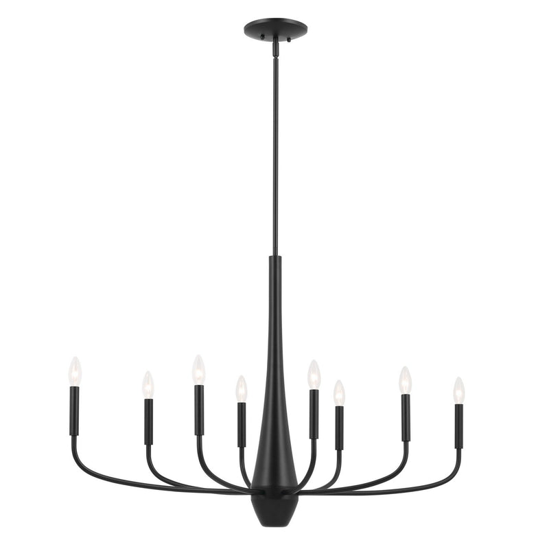 Deela 8-Light 41" Chandelier in Black