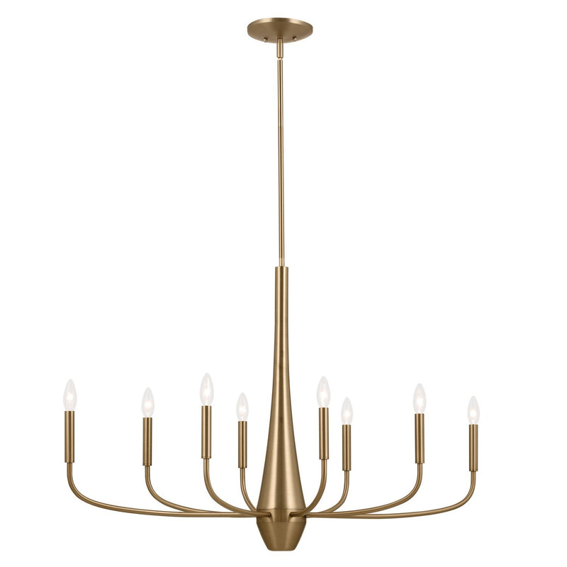 Deela 8-Light 41" Chandelier in Champagne Bronze